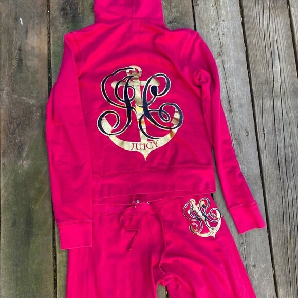 Vintage Y2K Juicy Couture Tracksuit Matching Set Pink Medium - Picture 12 of 12